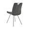 Armen Living Coronado Contemporary Dining Chair in Gray Powder Coated Finish and Gray Faux Leather, PK2 LCCDSIGR - alternate 9